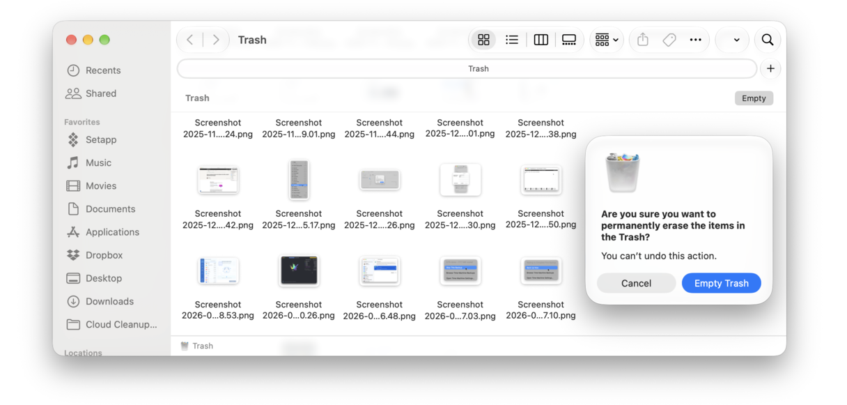 How to empty Trash on Mac