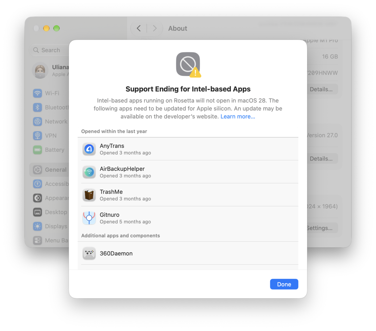 Intel apps in macOS Golden Gate