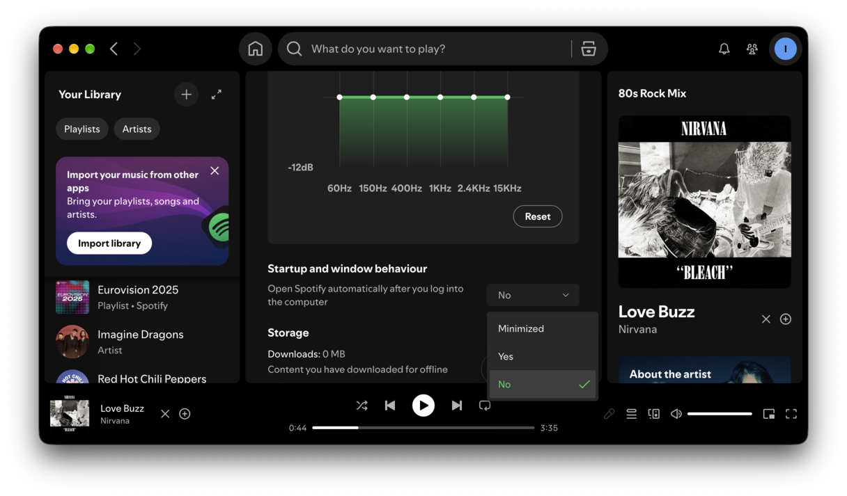 Spotify Settings