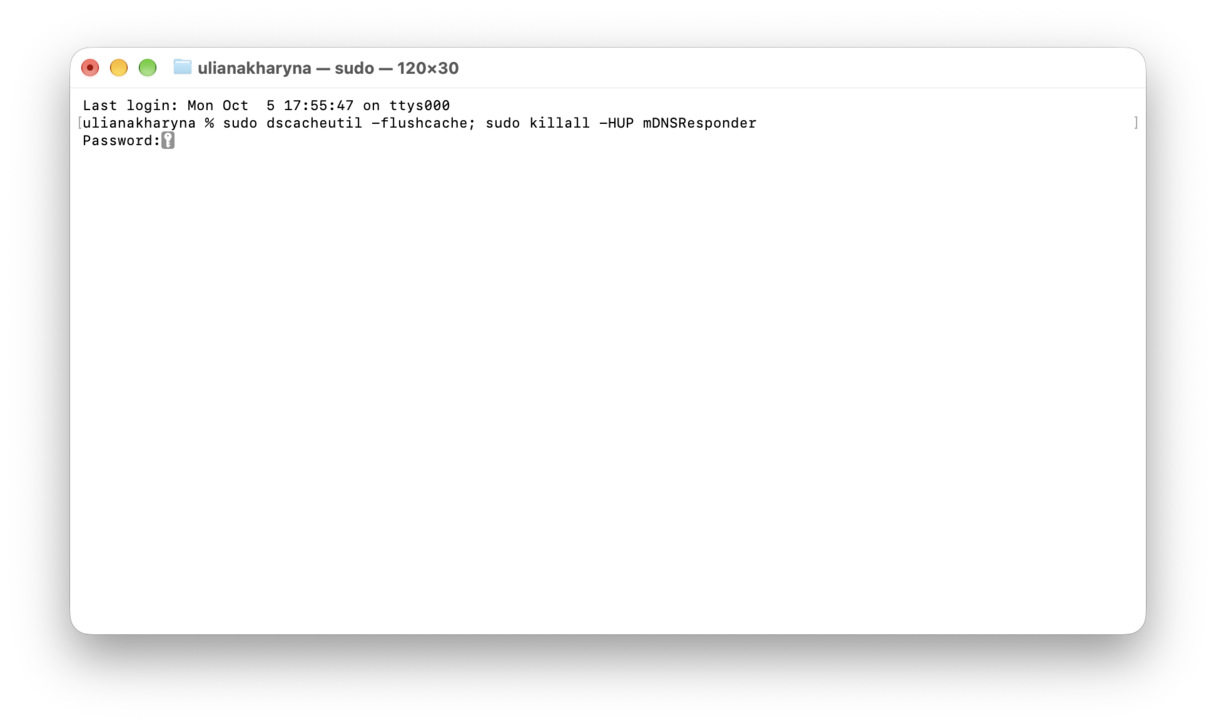 Refresh DNS on your Mac