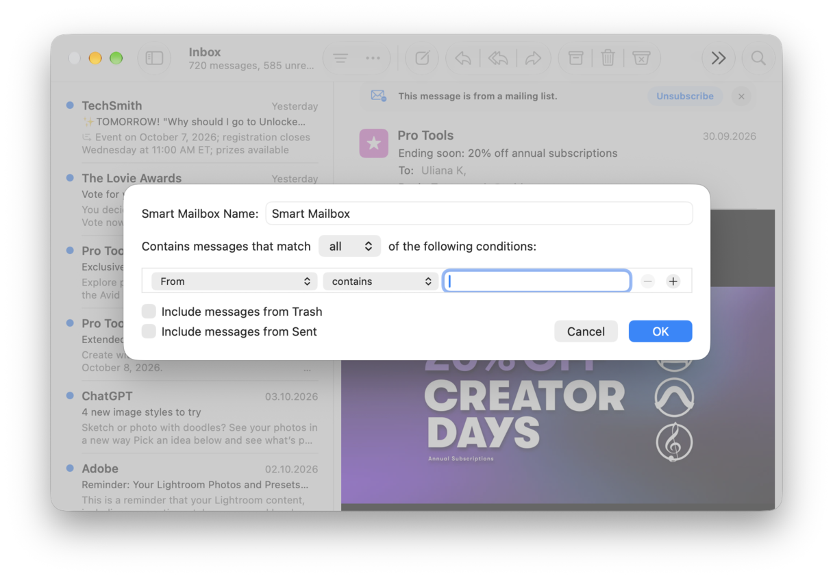 Use Smart Mailboxes