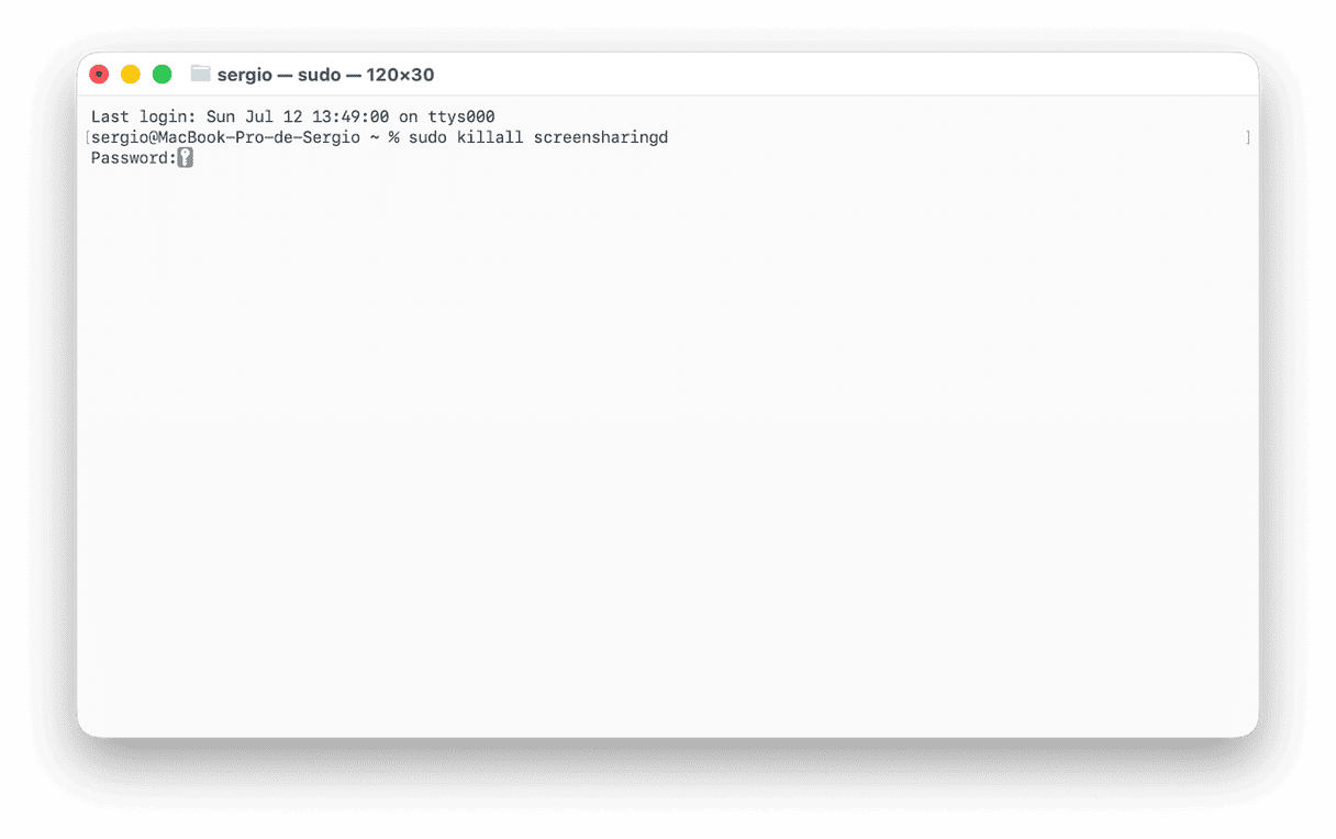 Entfernen Sie die Nachricht mit Terminal