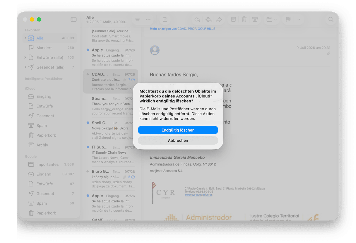 Mail-App auf deinem Mac