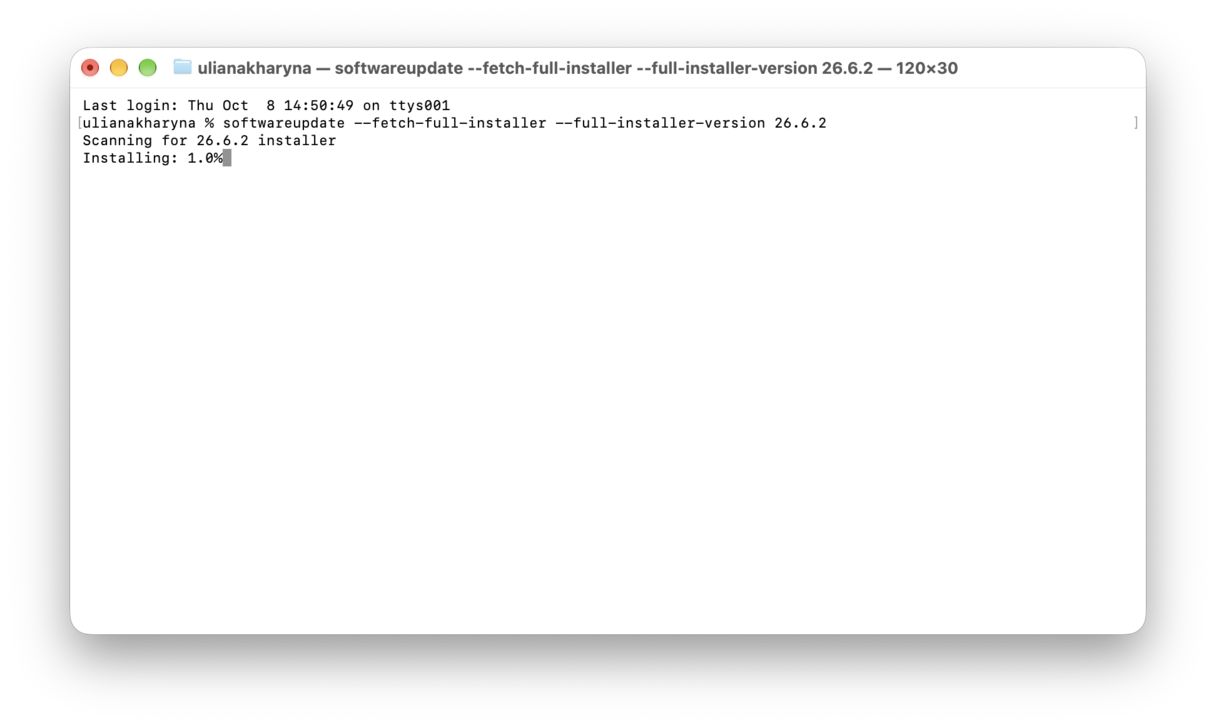 How to get macOS installer via Terminal