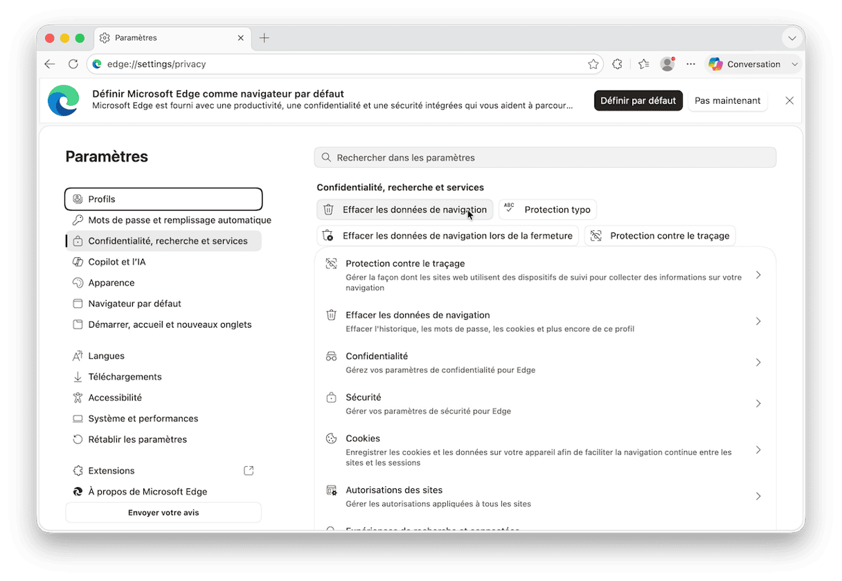 Comment vider le cache de Microsoft Edge sur Mac