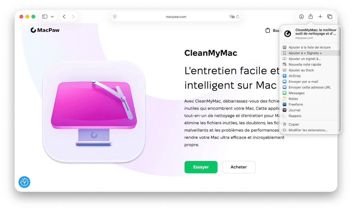 G&eacute;rez vos onglets et extensions de navigateur, surveillez l'utilisation du processeur et mettez votre Mac &agrave; jour
