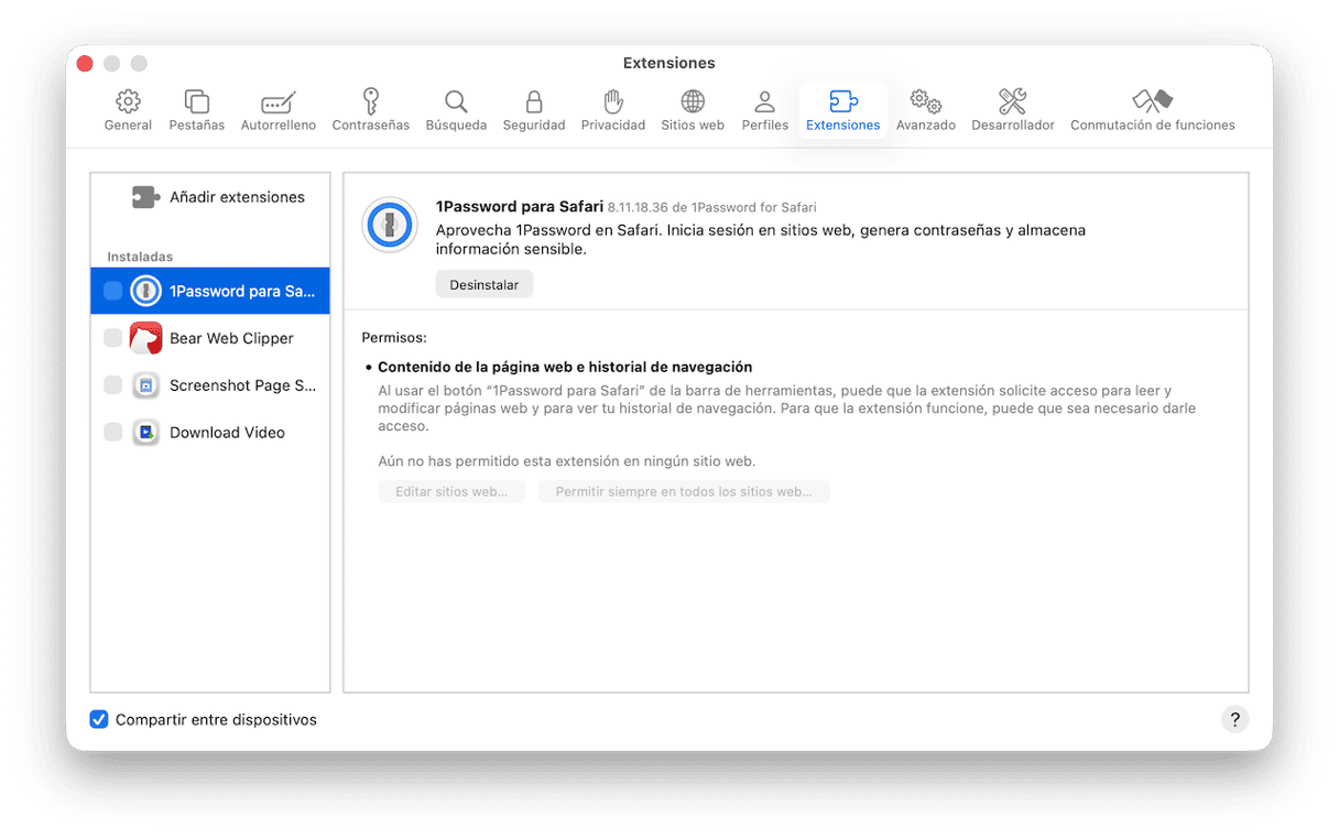 Haz clic en el men&uacute; Safari y selecciona Ajustes