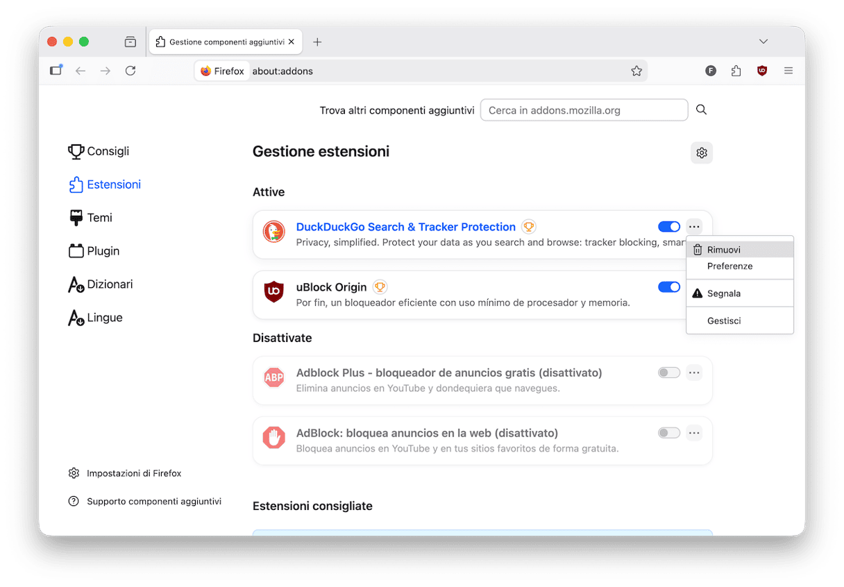 Apri Firefox e clicca sulle tre righe orizzontali