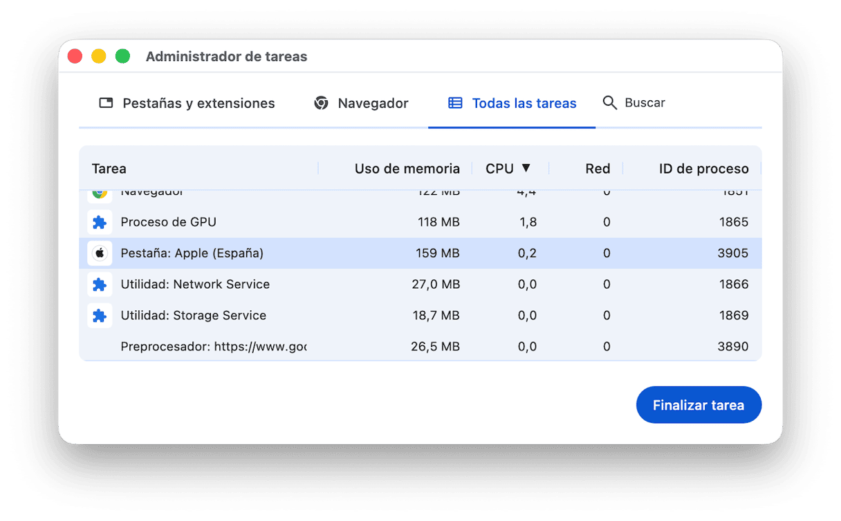 M&aacute;s herramientas > Administrador de tareas