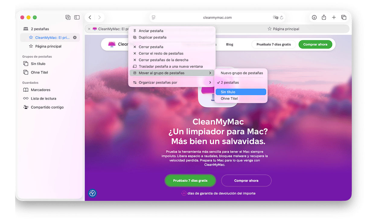Mant&eacute;n menos pesta&ntilde;as abiertas en el navegador - Safari